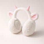 Load image into Gallery viewer, Radhu & Kabby Adorable Pink Horn Plush Earmuffs | Cozy, Soft & Warm Winter Ear Warmer
