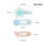 Load image into Gallery viewer, Cute Pastel Hair Clips for Girls Pink & Blue Pack of 4