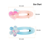 Load image into Gallery viewer, Adorable Hair Clips Set for Girls Baby Blue & Pink Alligator Clips 4 Pcs