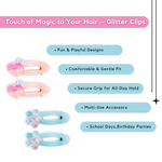 Load image into Gallery viewer, Adorable Hair Clips Set for Girls Baby Blue & Pink Alligator Clips 4 Pcs