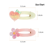 Load image into Gallery viewer, Hair Clips for Girls Alligator Pins Pastel Hair Accessories Pink & Peach Shades Pack of 4