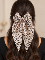Load image into Gallery viewer, Radhu & Kabby Halloween Hair Bows for Women | Pumpkin & Bat Printed Hair Accessories