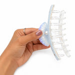 Load image into Gallery viewer, Radhu & Kabby Mermaid Seashell Hair Claw Clip for Women | Pearl Accent Ocean-Inspired Hair Accessory with Strong Hold for Buns, Half-Up Styles