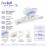 Load image into Gallery viewer, Radhu & Kabby Mermaid Seashell Hair Claw Clip for Women | Pearl Accent Ocean-Inspired Hair Accessory with Strong Hold for Buns, Half-Up Styles