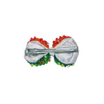 Load image into Gallery viewer, Radhu & Kabby Tricolor Hair Bows for Girls | Beaded Clip for Patriotic Look | 1 Pc