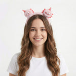 Load image into Gallery viewer, Radhu & Kabby Pink Labubu Plush Hairband | Soft Cartoon Character Headband for Girls