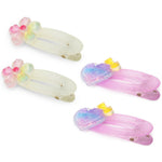 Load image into Gallery viewer, Hair Clips Set For Girls with Alligator Pins in Pastel Purple & Light Green Shades Pack of 4