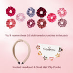 Load image into Gallery viewer, Radhu & Kabby Celebration Gift Hamper | Scrunchies, Hairbands, Bows & Clutchers Set | Stylish Hair Accessories Combo for Women & Girls