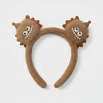 Load image into Gallery viewer, Radhu & Kabby Labubu-Inspired Plush Hairband for Girls | Cute Brown Character Headband | Pack of 1