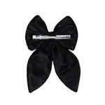 Load image into Gallery viewer, Handmade Hair Bow Clip for All Occasions Black Colour Set of 1