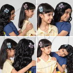 Load image into Gallery viewer, Hair Clips for Girls Alligator Pins Pastel Hair Accessories Pink & Peach Shades Pack of 4
