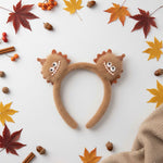 Load image into Gallery viewer, Radhu & Kabby Labubu-Inspired Plush Hairband for Girls | Cute Brown Character Headband | Pack of 1