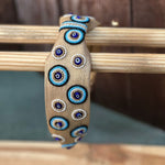 Load image into Gallery viewer, Hairband with Blue and Gold Seed Beads Embellishments for Women