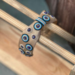 Load image into Gallery viewer, Hairband with Blue and Gold Seed Beads Embellishments for Women