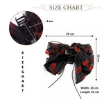 Load image into Gallery viewer, Radhu & Kabby Floral Bow Hair Claw Clip for Women & Girls | Elegant Chiffon Fabric Hair Accessory with Soft Abstract Print
