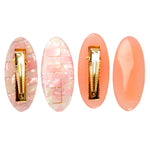 Load image into Gallery viewer, Glossy Pink Tic Tac Elegant Hair Clips Hairpins Set of 4