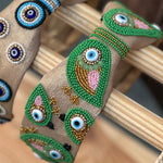 Load image into Gallery viewer, Hairband with Green Bead Embellishments for Girls