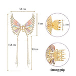 Load image into Gallery viewer, Butterfly Hair Clutcher with Pearl Chain - Golden