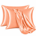 Load image into Gallery viewer, Radhu & Kabby Satin Pillowcases with 3 Satin Scrunchies | Gives Beauty Sleep with Hidden Zipper Closure | Standard Size 72 x 48 cm