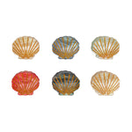 Load image into Gallery viewer, Radhu & Kabby Mini Shell-Shaped Hair Clutchers | Set of 6 Stylish Multicolor Claw Clips for Girls & Women | Compact Grip for Everyday Hairstyles