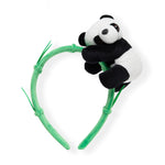 Load image into Gallery viewer, Plush Panda Hairband for Kids – Adorable Bamboo Design Hair Accessory One Piece