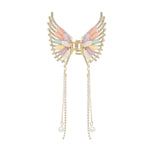 Load image into Gallery viewer, Butterfly Hair Clutcher with Pearl Chain - Golden