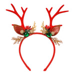 Load image into Gallery viewer, Radhu & Kabby Christmas Reindeer Headband | Festive Antler Design with Bells & Glitter | Soft, Lightweight & Comfortable Hairband | Pack of 1