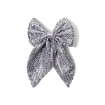 Load image into Gallery viewer, Trendy Hair Bow for Women/Girls Silver Colour 1 Pcs