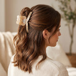 Load image into Gallery viewer, Radhu & Kabby Bear Design Hair Claw Clip for Women | Strong Hold Acrylic Hair Clutcher for Everyday Styling