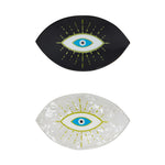 Load image into Gallery viewer, Set of 2 Evil Eye Decorative Claw Clips – Black & White Resin Accent