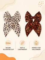 Load image into Gallery viewer, Radhu & Kabby Halloween Hair Bow Set for Girls & Women | Pack of 2