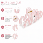 Load image into Gallery viewer, Radhu & Kabby Wavy Hair Claw Clip Set for Women | Iridescent Acrylic Hair Clutchers with Strong Hold | Stylish Hair Accessories | Pink & Blue | Pack of 2