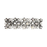 Load image into Gallery viewer, Radhu & Kabby Silver Barrette Hair Clip For Girls/Women | Set of 1 Metal Hair Barrette | Vintage Style with Stone Accents