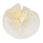 Load image into Gallery viewer, Radhu & Kabby Stylish Fascinator Hat for Girls/Women | Mesh & Pearl Detailing | For Special Events