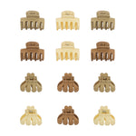 Load image into Gallery viewer, Radhu & Kabby Mini Claw Clips for Girls | 12-Piece Glossy Acrylic Finish | Strong Hold Hair Accessories for Everyday & Festive Wear