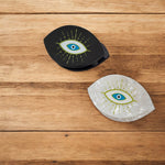 Load image into Gallery viewer, Set of 2 Evil Eye Decorative Claw Clips – Black & White Resin Accent