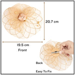 Load image into Gallery viewer, Radhu & Kabby Fascinator Hat for Girls/Women | Brown Hat with Alligator Clips & Headband | Hair Accessory for Weddings, Parties & Special Occasions