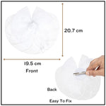 Load image into Gallery viewer, Radhu & Kabby Elegant White Fascinator Hat for Girls/Women | Pearl Mesh Flower Design | Party Accessory