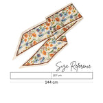 Load image into Gallery viewer, Ivory Floral Silk Scarf for Women | Lightweight Elegant Neck Accessory