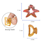 Load image into Gallery viewer, Radhu & Kabby Multicolor Mini Claw Clips for Girls | 12-Piece Star & Arch Set Glossy Acrylic Finish | Strong Hold Hair Accessories for Everyday & Festive Use