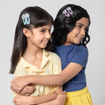 Load image into Gallery viewer, Adorable Hair Clips Set for Girls Baby Blue & Pink Alligator Clips 4 Pcs