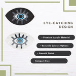 Load image into Gallery viewer, Set of 2 Evil Eye Decorative Claw Clips – Black & White Resin Accent