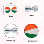 Load image into Gallery viewer, Radhu & Kabby Tricolor Hair Bow Clip for Girls | Comfortable For All Hair Type | Indian Flag Design | 1 Pc