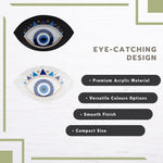 Load image into Gallery viewer, Set of 2 Evil Eye Decorative Claw Clips – Black & White Resin Accent