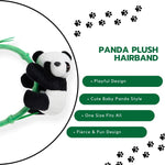 Load image into Gallery viewer, Plush Panda Hairband for Kids – Adorable Bamboo Design Hair Accessory One Piece