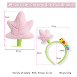 Load image into Gallery viewer, Plush Kids Hairband with Rainbow Caterpillar & Pink Flower Design
