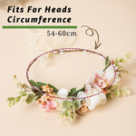 Load image into Gallery viewer, Radhu & Kabby Hair Tiara for Girls & Women | Soft Pastel Flowers with Leaves & Berries | Elegant Lightweight