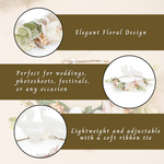 Load image into Gallery viewer, Radhu & Kabby Hair Tiara for Girls & Women | Soft Pastel Flowers with Leaves & Berries | Elegant Lightweight