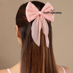 Load image into Gallery viewer, Hair Bows Clip for Girls Pink Colour Set of 1