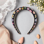 Load image into Gallery viewer, Radhu & Kabby Hand Embroidered Headband | Handcrafted Floral Hairband for Girls/Women